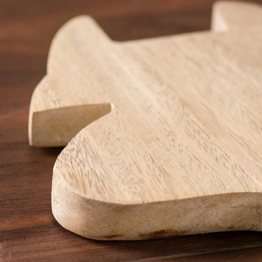 Wooden Fish Apple Cow Shaped Cutting Board- Unique Chopping Board