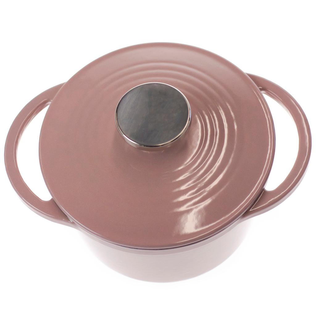 Oh Gussie Lodge 1.5-Quart Pink Enameled Cast Iron Dutch Oven