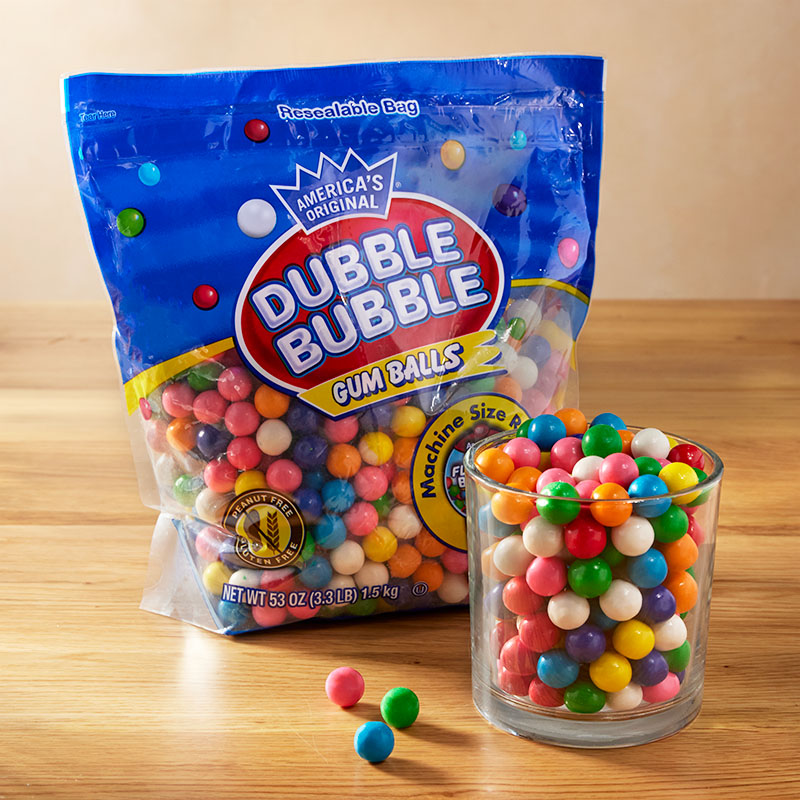 Dubble Bubble Gumballs Machine Size Refills - 3.3 LB Bulk Bag