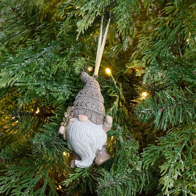 Gnome with Mistletoe Ornament