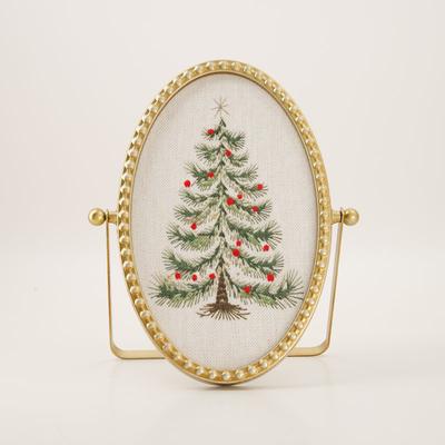 Cross Stiched Framed Christmas Tree