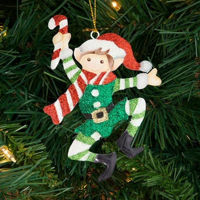 Glitter Elf Ornament