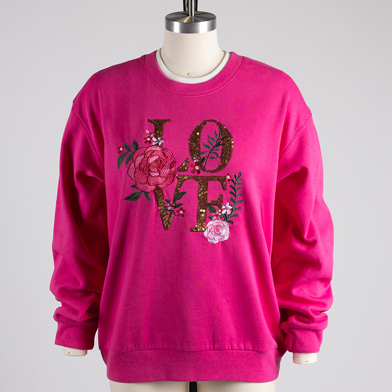 MO&Co.Women's Cut Back Slit Cotton Sweatshirt Loose Casual