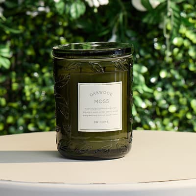 15 Oz. Oakwood Moss Embossed Candle