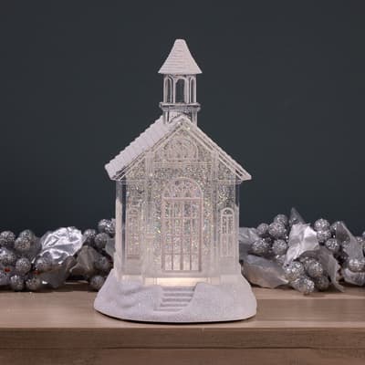 Acrylic Church Glitter Globe