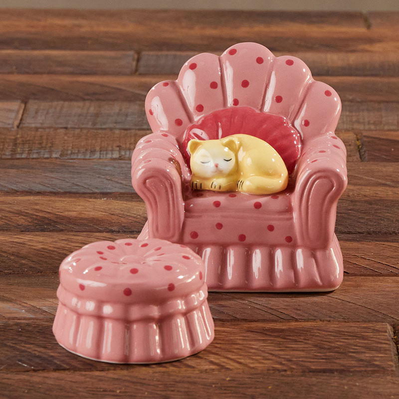 Cat Chair Salt And Pepper Set