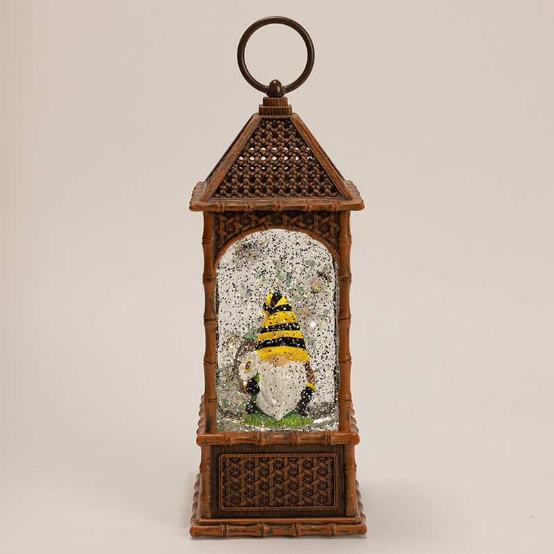 Gnome Lantern Glitter Globe Cracker Barrel