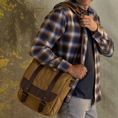 Men's Brown Messenger Bag