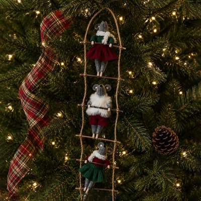 Mice on Ladder Ornament