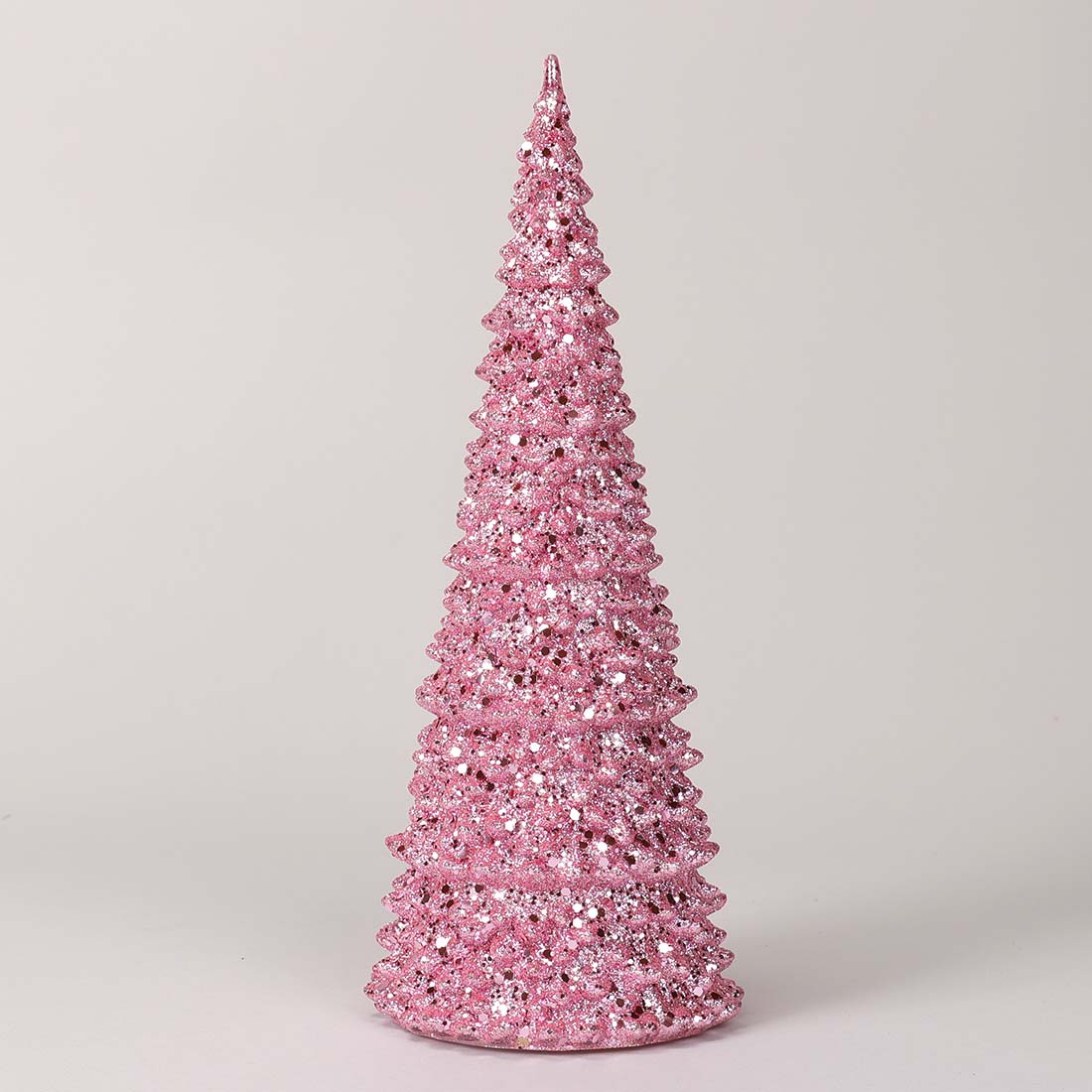 Light Up Pink Glitter Tree Cracker Barrel