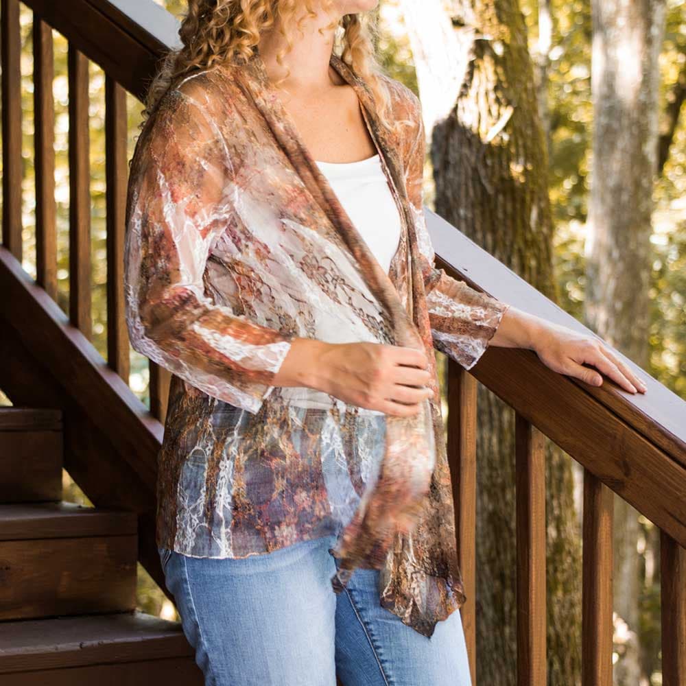 Floral print lace sweater new arrivals