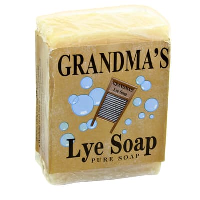 Grandma's Lye Soap Pure & Natural 6oz Bar Unscented ( 2 pack )