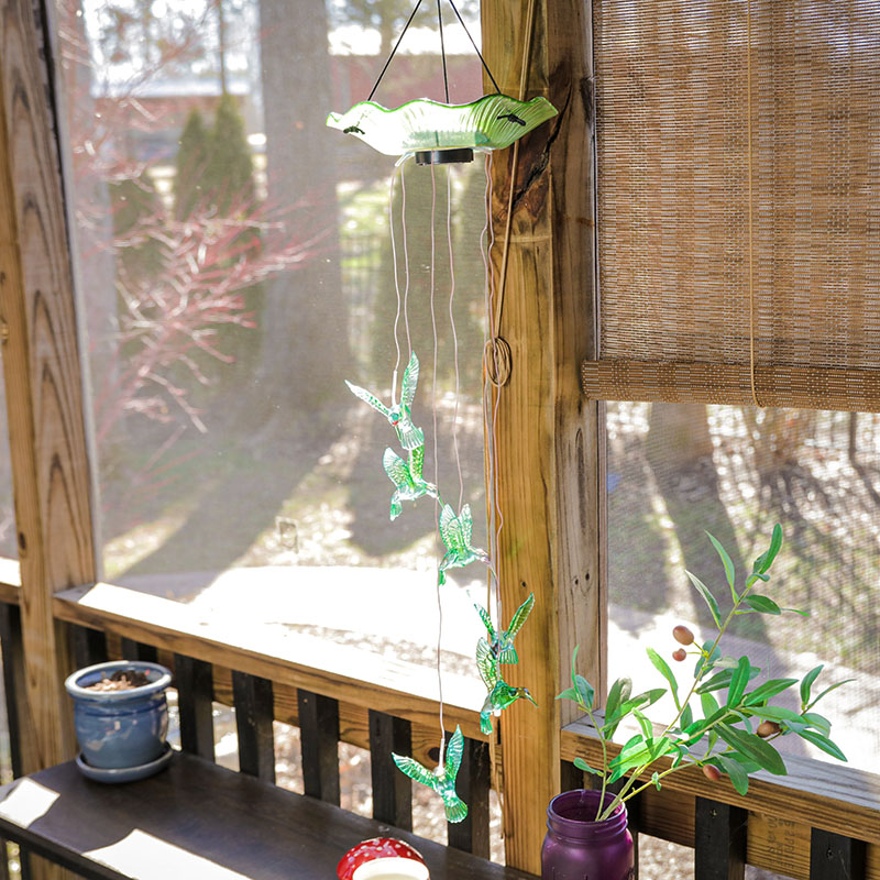 Solar Hummingbirds Wind Chime Cracker Barrel