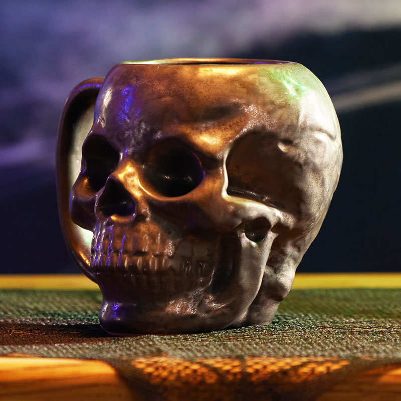 Cracker Barrel Stoneware Skull Mug - Thumbnail 3