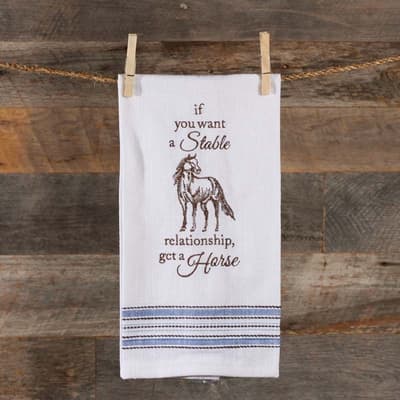 Stable Relationship Embossed Tea Towel