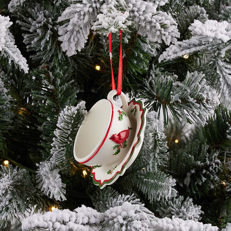 Christmas Tree Teacup and Saucer