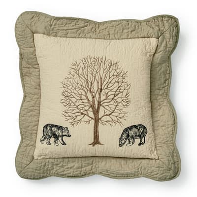 Bear Creek Quilted Pillow by Donna Sharp - Bears