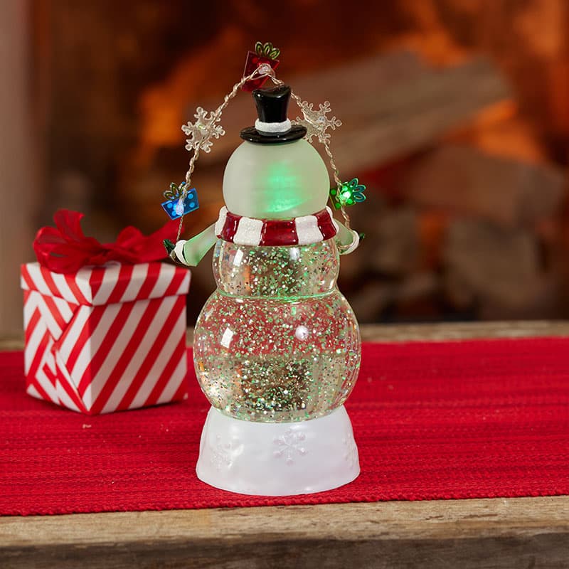 LED Snowman Glitter Globe - Cracker Barrel