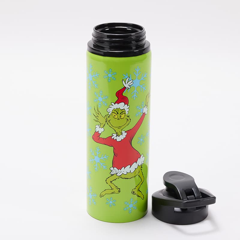 OFFICIAL THE GRINCH CHRISTMAS STAINLESS STEEL WATER DRINKS SPORTS BOTTLE  NEW FIZ