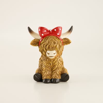 Highland Cow Figurine - Girl