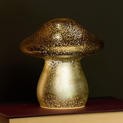 LED Glass Mushroom Small