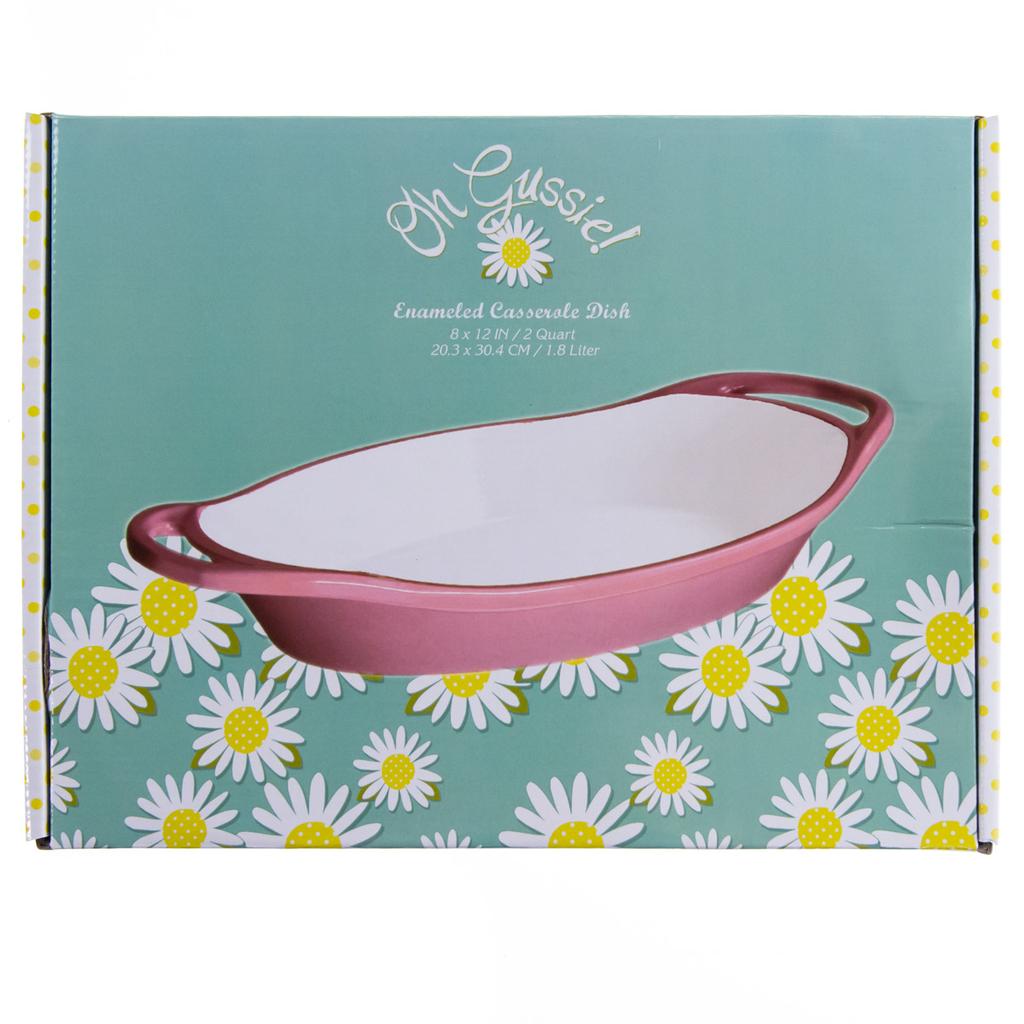 Oh Gussie Lodge reg; 2-Quart Pink Enameled Cast Iron Casserole Dish, Collections