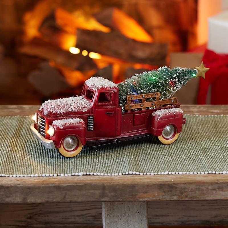 Vintage Red Truck Personalized Christmas Mug