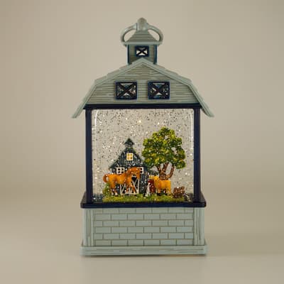 Ranch Scene Glitter Globe