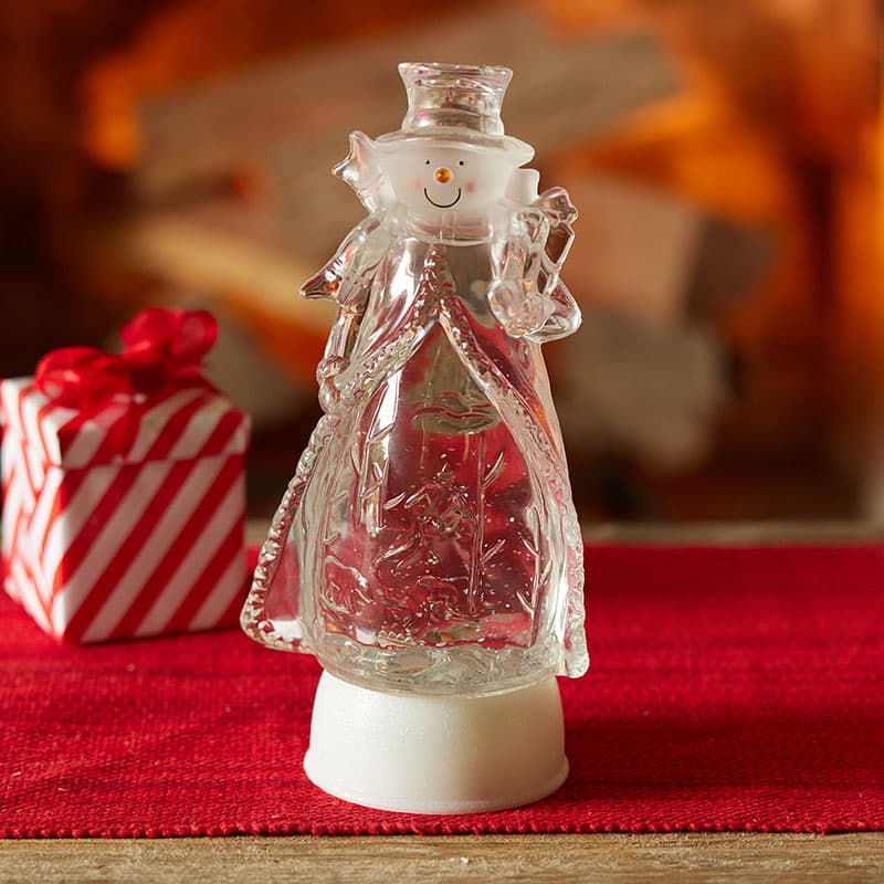 LED Snowman Glitter Globe - Cracker Barrel