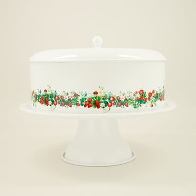 Metal Covered Cake Plate