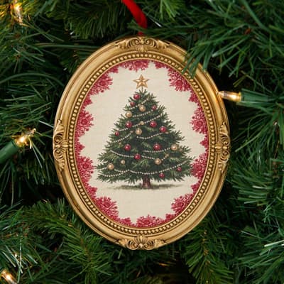 Framed Christmas Tree Ornament