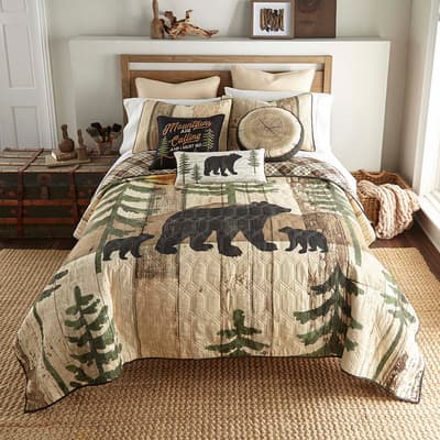 Donna Sharp Painted Bear King Quilt Set