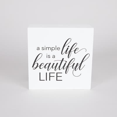 Simple Life Block Sign