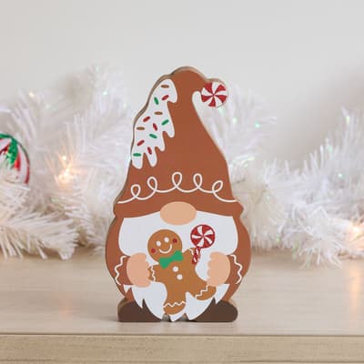 Gingerbread Gnome Block Sign