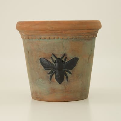 Bee Terra Cotta Flower Pot - Small