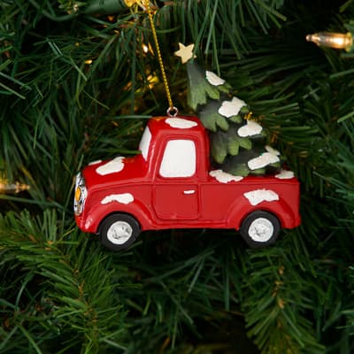 Christmas Tree Delivery Truck Ornament