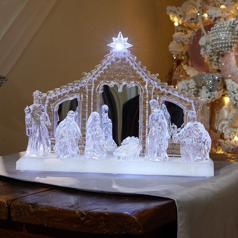 LED Acrylic Nativity - Cracker Barrel