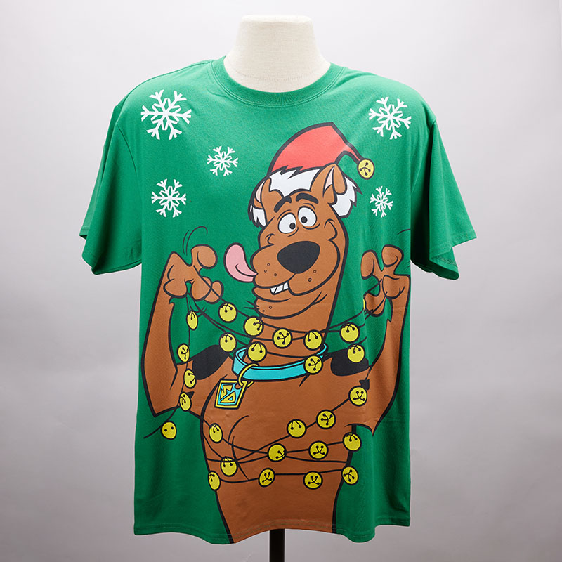 T-shirt De Noël Scooby-Doo - Blanc, Tailles S à 5XL, Personnalisable