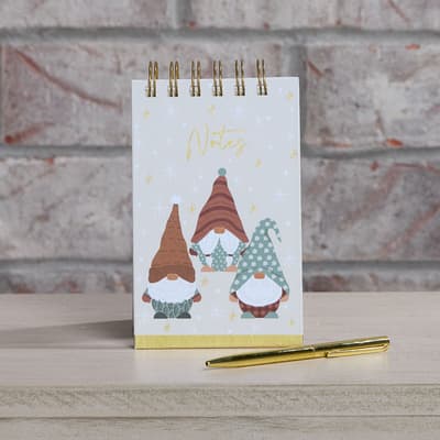 Gnome Spiral Notepad With Pen