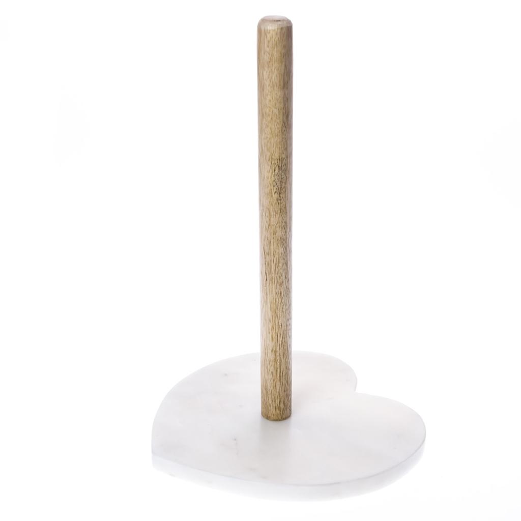 Wood and marble paper towel online holder