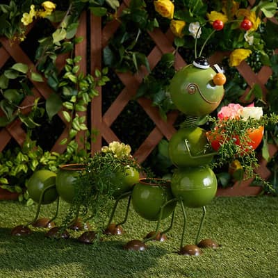 Metal Caterpillar Planter