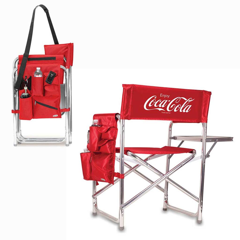 Coca-Cola アウトドアチェア 赤・バック shop.crackerbarrel.com: Portable Sports Chair - Coca-Cola