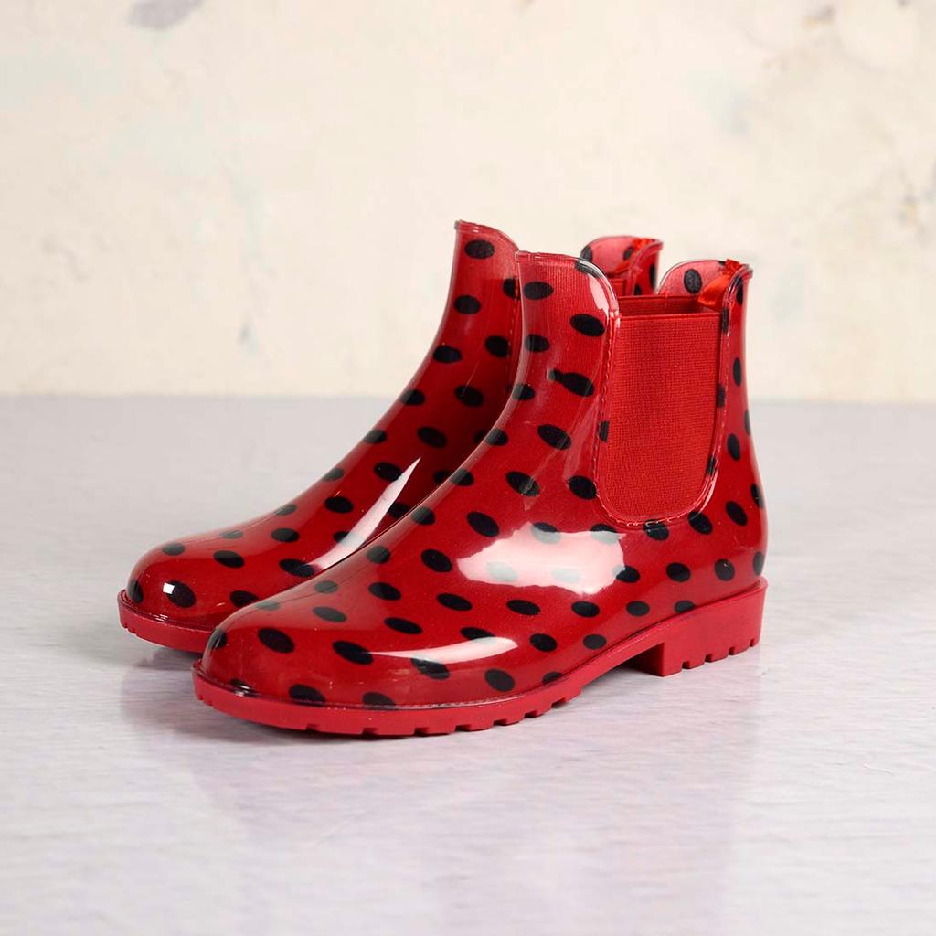 Red with Black Dot Rainboot Cracker Barrel