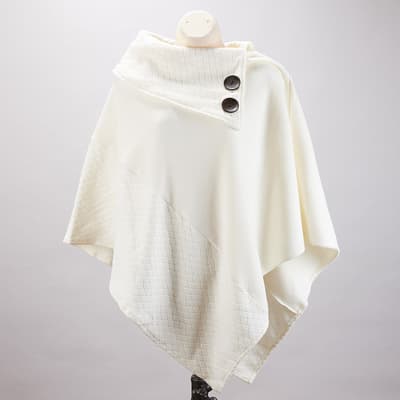 Ivory Embossed Collar Wrap