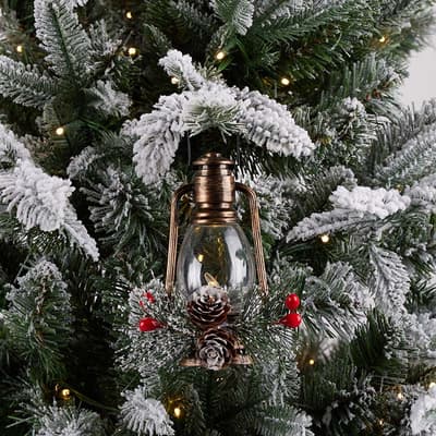 Light Up Bronze Lantern Ornament