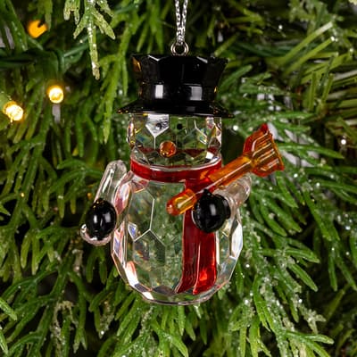 Clear Snowman Ornament