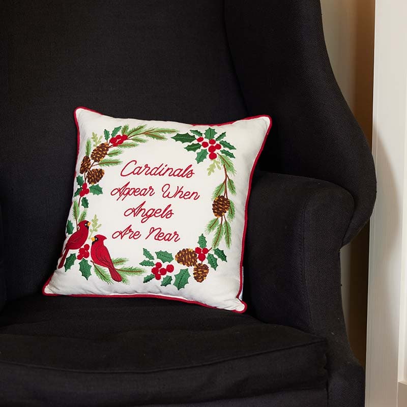 Joy Cardinal Wreath Petite 8 x 8 Printed Throw Pillow - On Sale - Bed  Bath & Beyond - 35207061