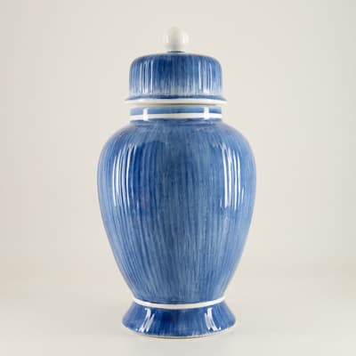 Blue Floral Jar with Lid