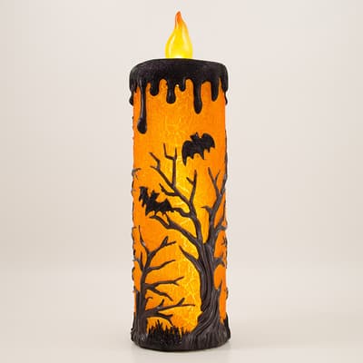 Large LED Candle with Scenery