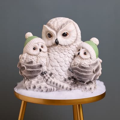 Owl with Babies Decor